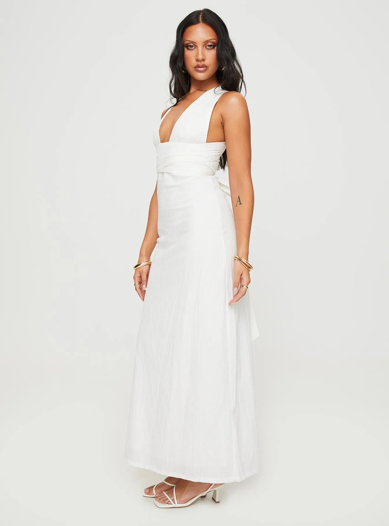 Alsace Maxi Dress White