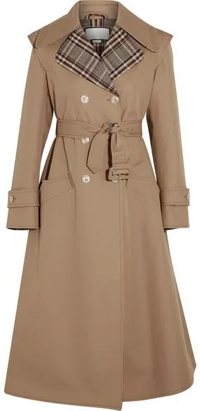 Appliquéd Cotton-Blend Gabardine Trench Coat