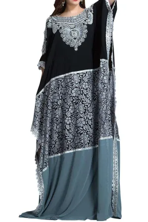 Black & Grey Handmade Fashionable Multi Color Farasha