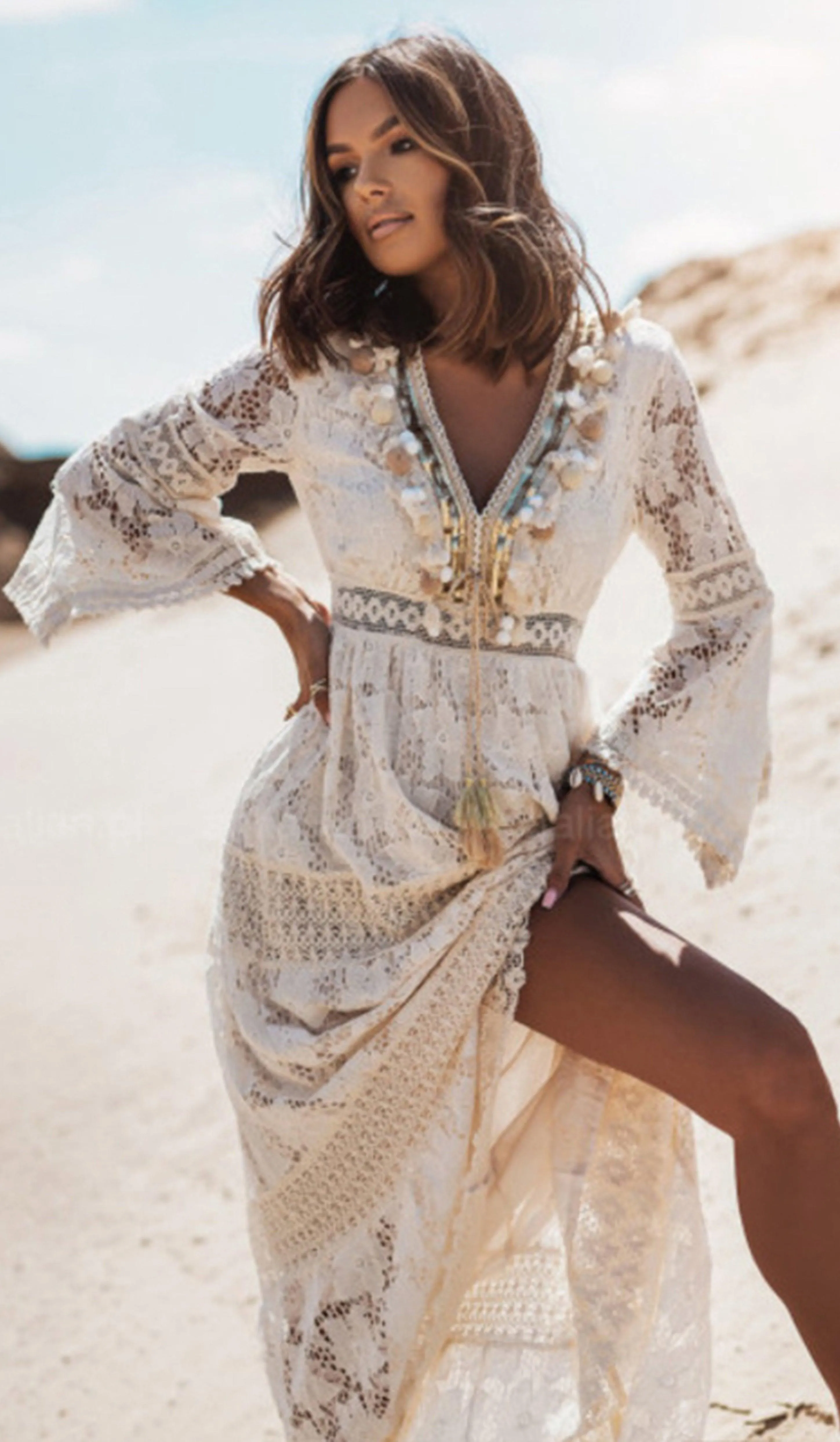 Bohemian Maxi Lace Dress