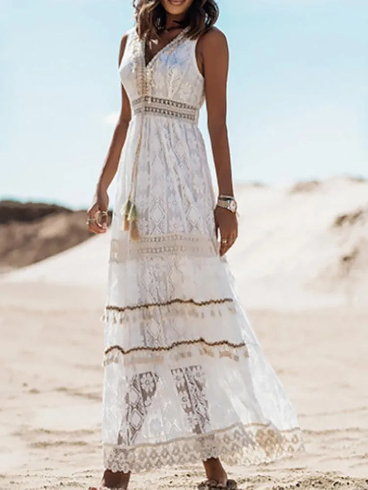 Bohemian Maxi Lace Dress