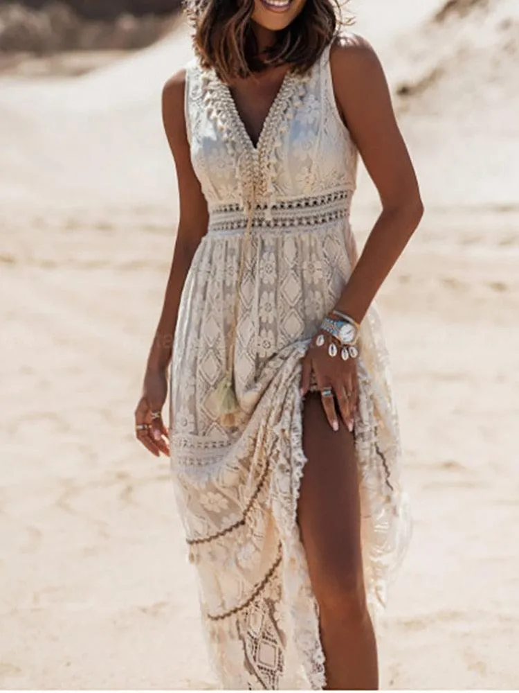 Bohemian Maxi Lace Dress