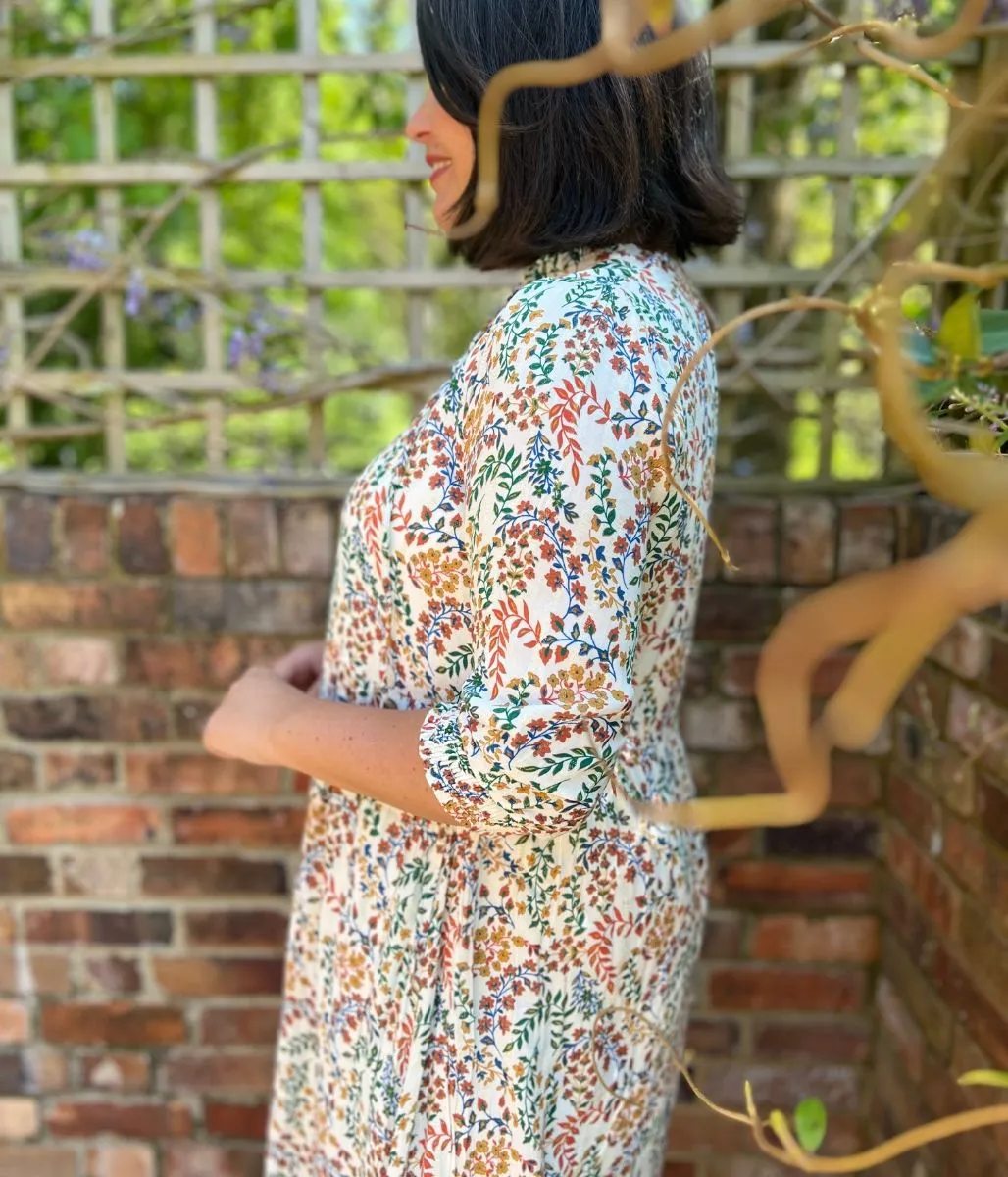 Brakeburn Floral Paisley Midi Dress