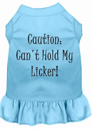 Can't Hold My Licker Screen Print Dress Baby Blue Xl (16)