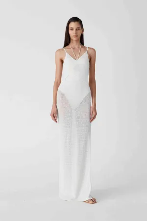 Clemency Pointelle Knit Maxi Dress