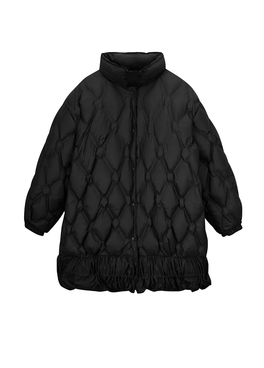 Coat / JNBY Oversize Bud-design Mid-length Down Coat