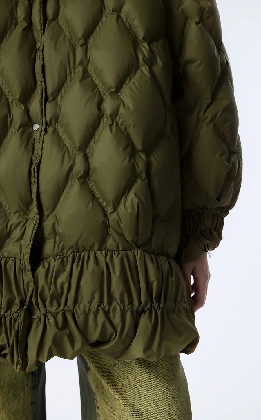 Coat / JNBY Oversize Bud-design Mid-length Down Coat