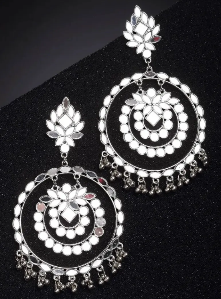 Combo Of 2 Fashionable Oxidised Drops & Chandbali Earring