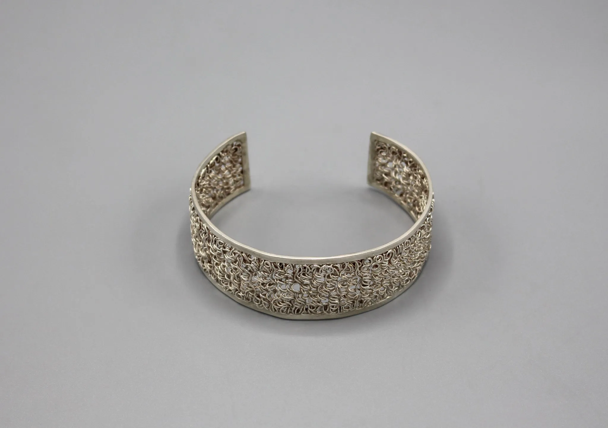 Filigree Tibetan Sterling Silver Bracelet