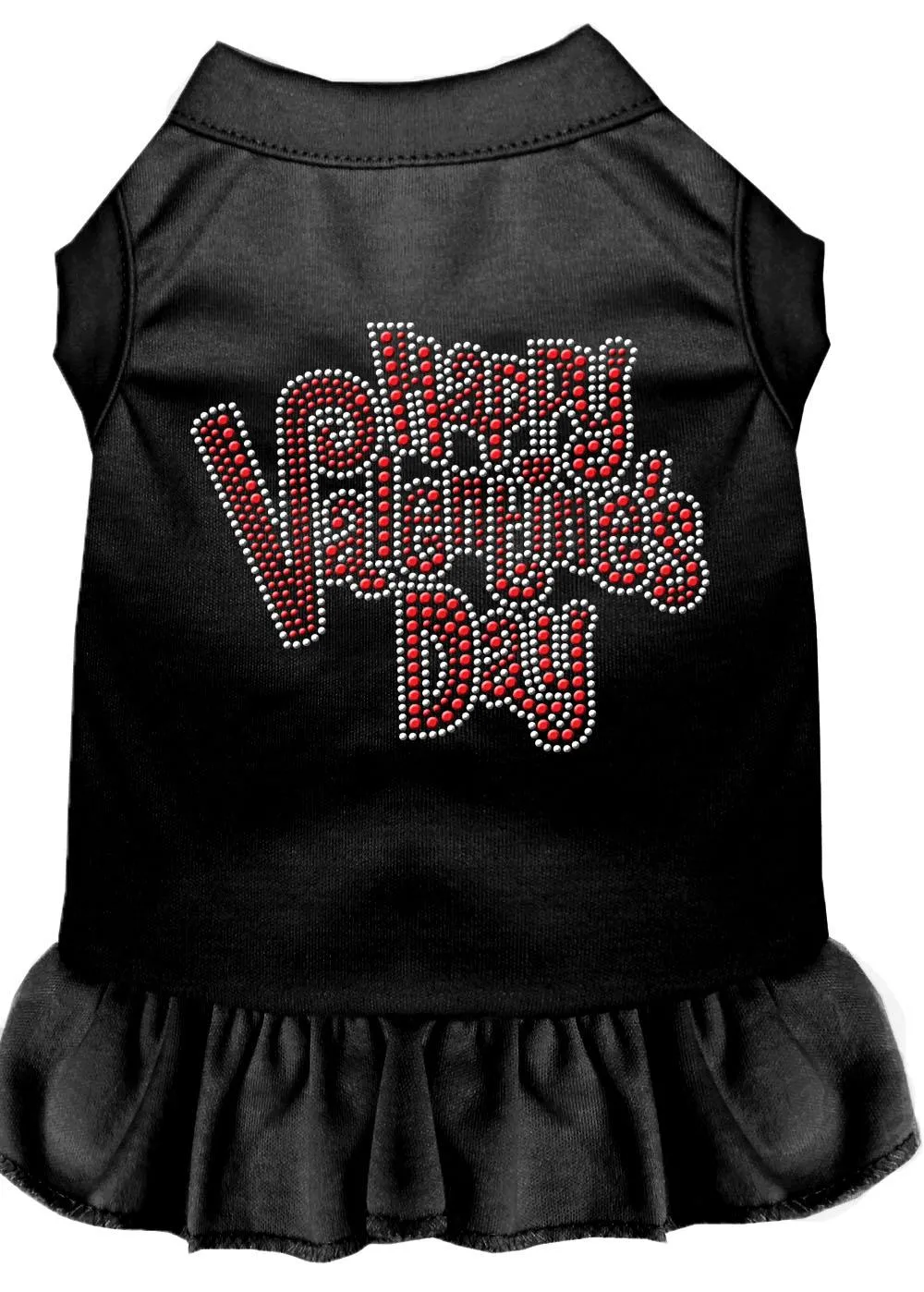 Happy Valentines Day Rhinestone Dress Black Xxl (18)