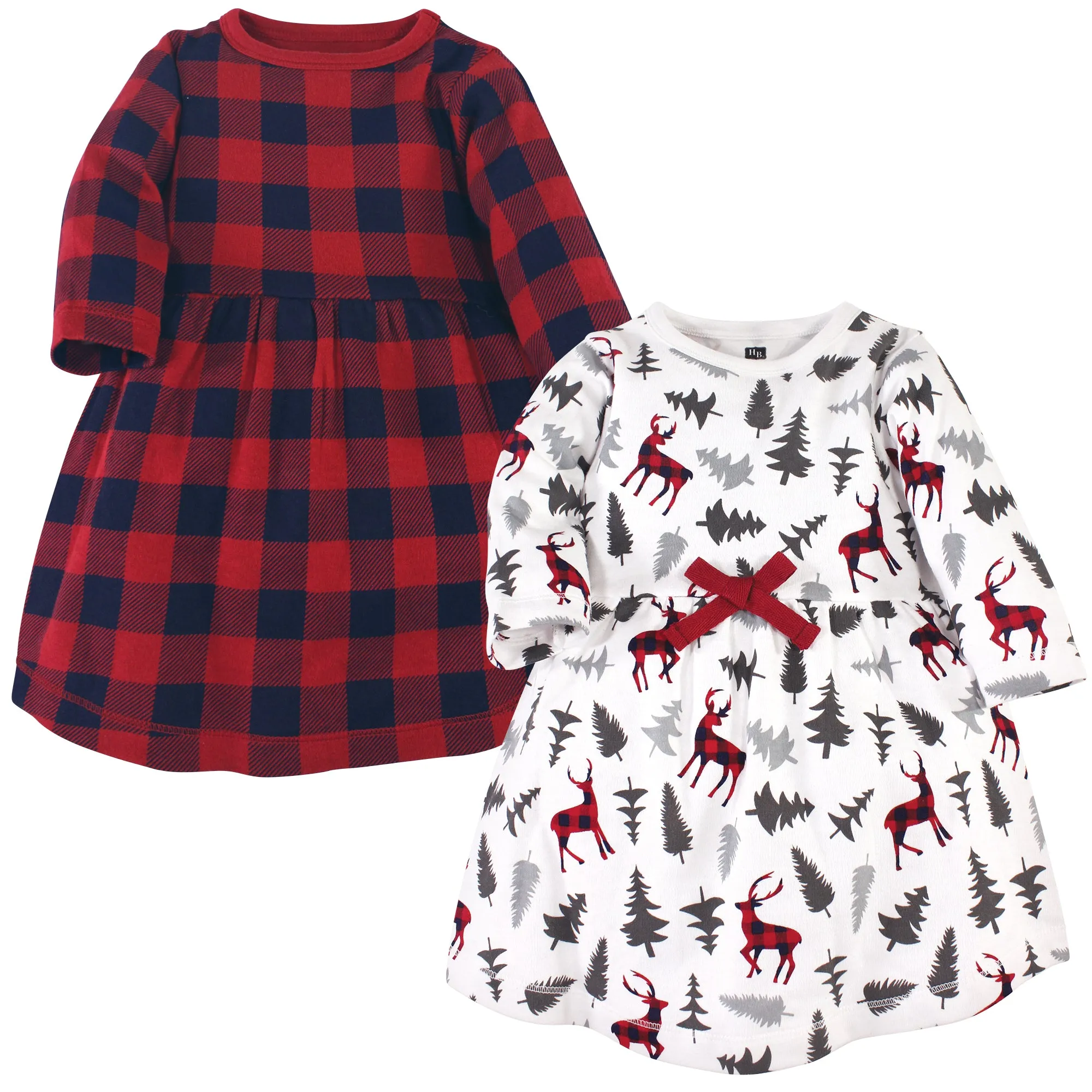 Hudson Baby Cotton Dresses, Forest Deer