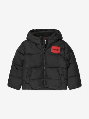 Hugo Boys Puffer Jacket in Black