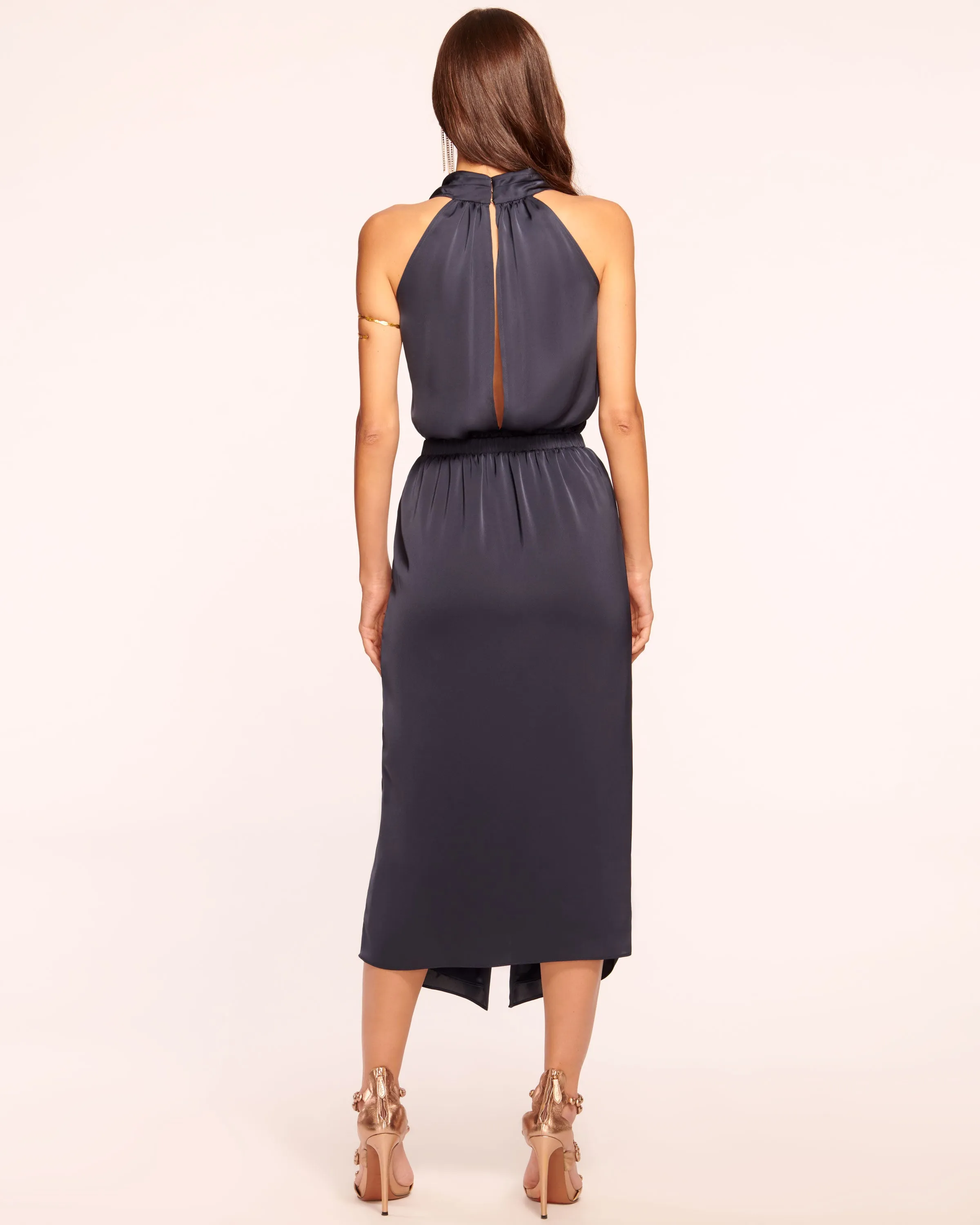 Indie Cowl Neck Midi Dress