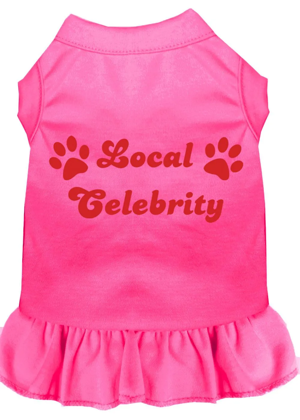 Local Celebrity Screen Print Dress Bright Pink Xl (16)