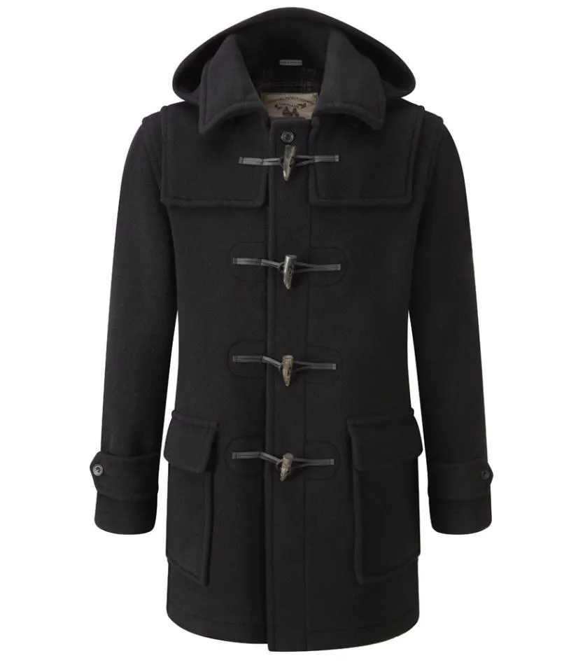 Men's London Classic Fit Duffle Coat - Charcoal