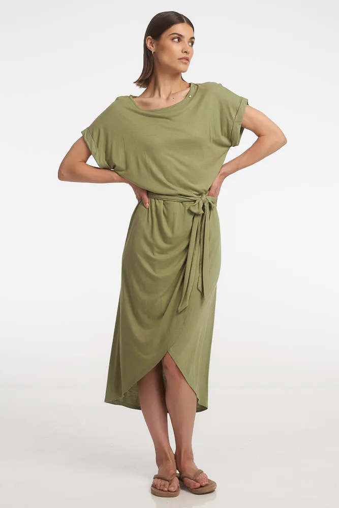 Nate  Midi Dress / Moss