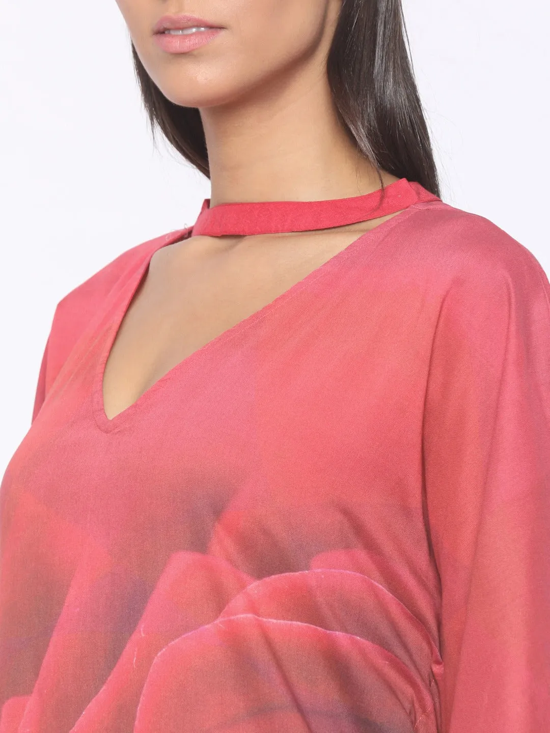 Pink Rose Ombre Casual Kaftan Dress - (Clearance - Final Sale)