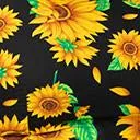 Plus Size Black & Yellow Sunflower Audrey Swing Dress