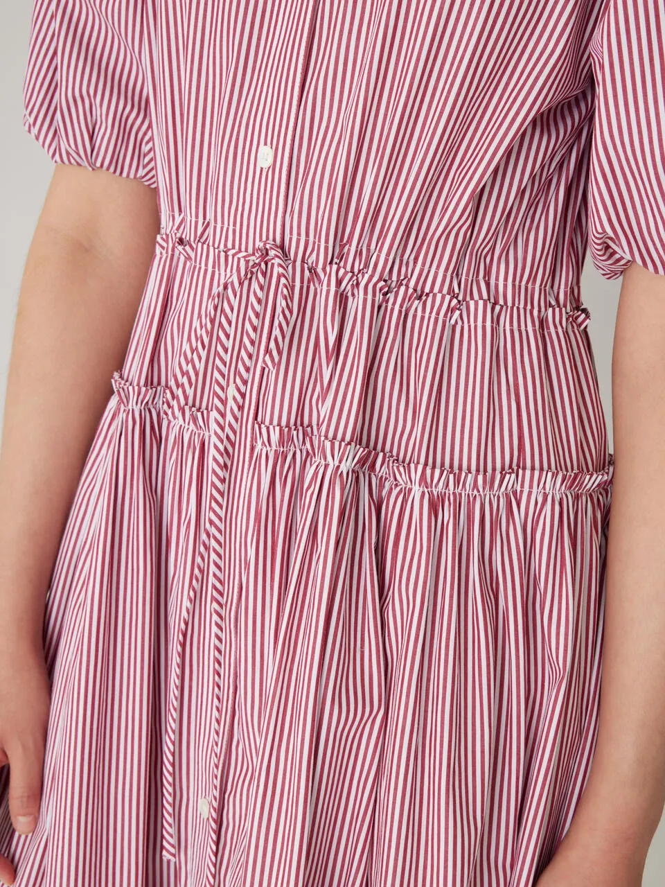 Red Stripe Poplin Dress