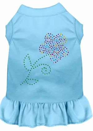 Rhinestone Multi Flower Dress Baby Blue Sm (10)