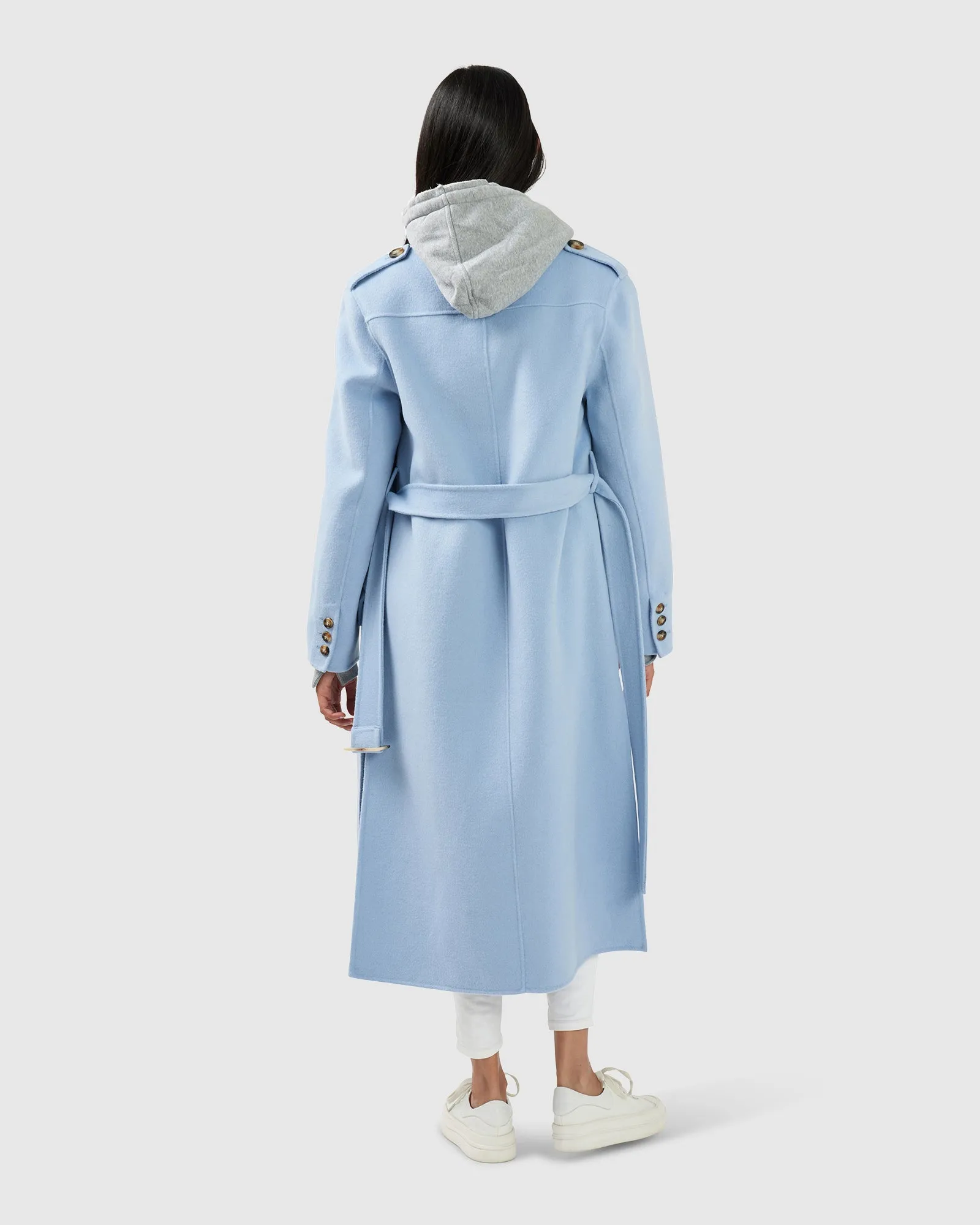 Skylight Longline Coat - Sky Blue