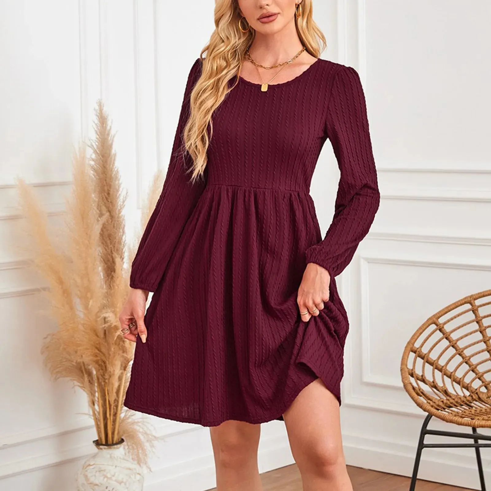 Y2K Fashionable Knitted Casual Dress